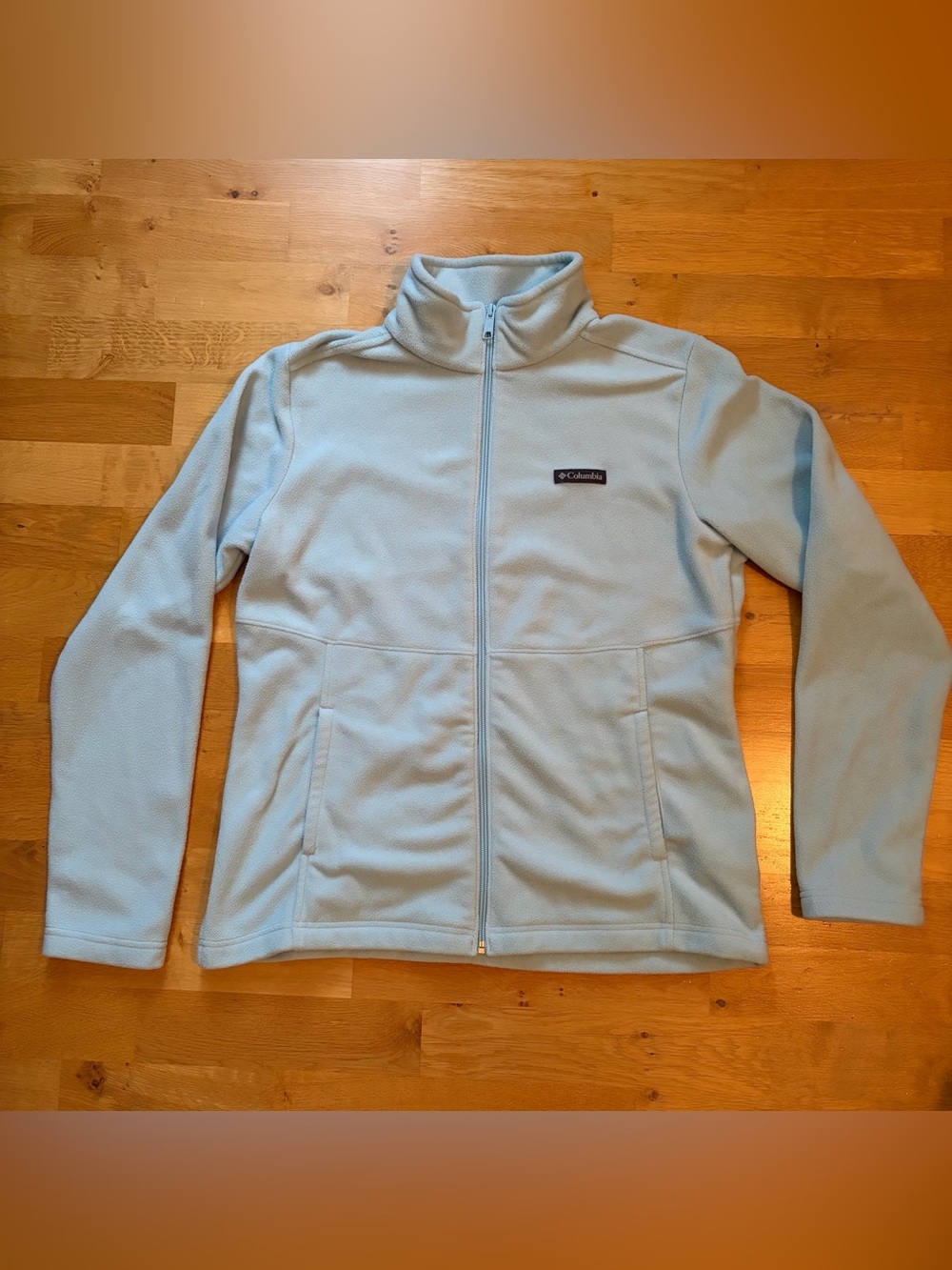 Columbia Powder Blue Full-Zip Fleece Jacket, Large
